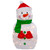 32" Lighted 2D Chenille Snowman with Scarf Outdoor Christmas Decoration - IMAGE 1