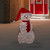 42" Lighted 2D Chenille Snowman in Santa Hat Outdoor Christmas Decoration - IMAGE 2