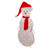 42" Lighted 2D Chenille Snowman in Santa Hat Outdoor Christmas Decoration - IMAGE 5
