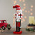 14" Red and White Wooden Skiing Christmas Nutcracker - IMAGE 2