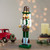 14" Green and Cream Wooden German Christmas Nutcracker - IMAGE 2