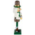 14" Green and Cream Wooden German Christmas Nutcracker - IMAGE 4