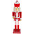 14" Red and White Wooden Candy Cane King Christmas Nutcracker - IMAGE 1