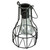 6.5" Black Geometric Edison Outdoor Hanging Solar Lantern with Handle - IMAGE 3