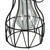 6.5" Black Geometric Edison Outdoor Hanging Solar Lantern with Handle - IMAGE 4