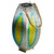15.5" Silver Floral Outdoor Hanging Solar Lantern with Jute Handle - IMAGE 3