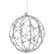 LED Lighted Silver Wire Christmas Ball Decoration - Warm White Lights - 8" - IMAGE 1
