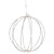 LED Lighted Hanging Ball Christmas Decoration - 8" - Silver - Warm White Lights - IMAGE 1