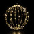 LED Lighted Hanging Ball Christmas Decoration - 8" - Warm White Lights - IMAGE 3