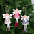 Angel Doll with Wings Christmas Ornaments - 6" - Red, Brown and Blue - Set of 3 - IMAGE 2