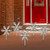 5ct Snowflake Christmas Pathway Marker Lawn Stakes - Clear Lights - IMAGE 2