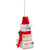 Santa Hat on USPS "Priority Mail" Packages Christmas Ornament - 4.5" - White and Red - IMAGE 3