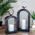 Set of 2 Black Metal Dome Lanterns with Copper Handle 20" - IMAGE 2