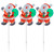 Lighted Holographic Santa Claus Outdoor Christmas Pathway Markers - 25" - Set of 3 - IMAGE 3