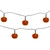 Jack O' Lantern LED Mini Halloween Lights - Orange - 6' Black Wire - 10ct - IMAGE 1
