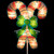 Lighted Holographic Candy Cane Outdoor Christmas Pathway Markers - 25.5" - Set of 3