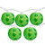 10-Count Green Shamrock St. Patrick's Day Paper Lantern Patio Lights, 8.5ft White Wire - IMAGE 1