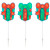 Lighted Holographic Gift Box Outdoor Christmas Pathway Markers - 24.5" - Set of 3 - IMAGE 2