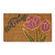 Natural Coir Floral Rectangular "Welcome" Doormat 18" x 30" - IMAGE 1