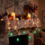 Spider Halloween Icicle Lights - Green - 3' Black Wire - 35ct - IMAGE 1