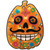 Lighted Sugar Skull Jack O' Lantern Day of the Dead Window Silhouette - 15" - IMAGE 2
