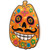 Lighted Sugar Skull Jack O' Lantern Day of the Dead Window Silhouette - 15" - IMAGE 4