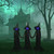 4' Lighted Faceless Witch Trio Outdoor Halloween Stakes - IMAGE 1