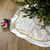 48" White and Gold Glitter Poinsettia Scalloped Christmas Tree Skirt - IMAGE 1