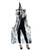 Girls Black and White Tie Dye Cape and Hat Halloween Costume - One Size - IMAGE 2