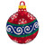 19.5" Lighted Red Christmas Ornament Window Silhouette - IMAGE 2
