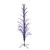 Pre-lit LED Cascade Outdoor Halloween Twig Tree - 4' Black Wire - Purple Lights - IMAGE 1