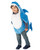 Blue and White Toddler Singing Daddy Shark Halloween Costume - 2T-4T - IMAGE 2