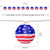 American Flag Paper Lantern Patriotic Patio Lights - 8.75' - White Wire - 10ct - IMAGE 5