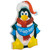 Lighted Ho Ho Ho Penguin Christmas Window Decoration - 17.75" - IMAGE 3