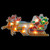 23" Lighted Santa and Reindeer Christmas Window Silhouette - IMAGE 1