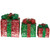 LED Lighted Glitter Threaded Gift Boxes Outdoor Christmas Decoration - Set of 3 - IMAGE 5