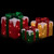 Set of 3 LED Lighted Green, Gold and Red Snowy Gift Boxes Outdoor Christmas Decorations - IMAGE 3