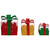 Set of 3 LED Lighted Green, Gold and Red Snowy Gift Boxes Outdoor Christmas Decorations - IMAGE 4