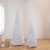 White Tinsel Pop-Up Artificial Christmas Tree - 6' - Unlit - IMAGE 1