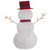Lighted Tinsel Snowmen Family Christmas Yard Decorations - Clear Lights - Set of 2