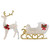 48" LED Lighted Glitter Reindeer with Sleigh Outdoor Christmas Decoration - IMAGE 1