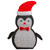 28" LED Lighted Tinsel Penguin in Santa Hat Outdoor Christmas Decoration - IMAGE 1
