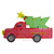 36" LED Lighted Red Truck with Christmas Tree Outdoor Decoration - IMAGE 1
