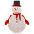 32" Lighted 3D Chenille Snowman in Top Hat Outdoor Christmas Decoration - IMAGE 1