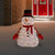 32" Lighted 3D Chenille Snowman in Top Hat Outdoor Christmas Decoration - IMAGE 2