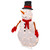 32" Lighted 3D Chenille Snowman in Top Hat Outdoor Christmas Decoration - IMAGE 5