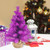 Pine Christmas Tree in Natural Jute Base - 18" - Boysenberry Purple  - Unlit - IMAGE 2