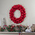 Red 3-Finish Shatterproof Ball Christmas Wreath, 36-Inch, Unlit - IMAGE 2
