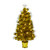 3' Pre-Lit Gold Fiber Optic Artificial Christmas Tree, White Lights - IMAGE 1