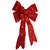 LED Lighted Tinsel Bow Christmas Decoration - 24" - Red